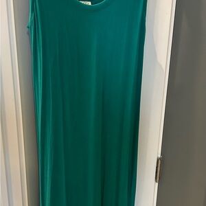 Soma Green Sleeveless Maxi Dress, Size Medium